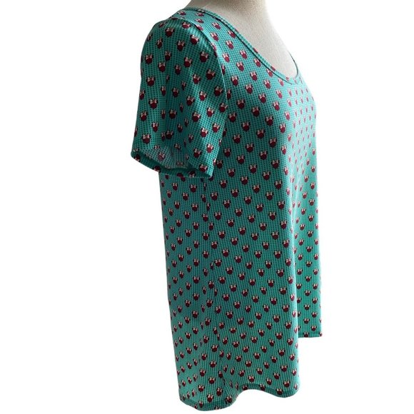 LuLaRoe Minnie Mouse Classic T Green Brown Size Small S Women’s Top NWT - Picture 6 of 10